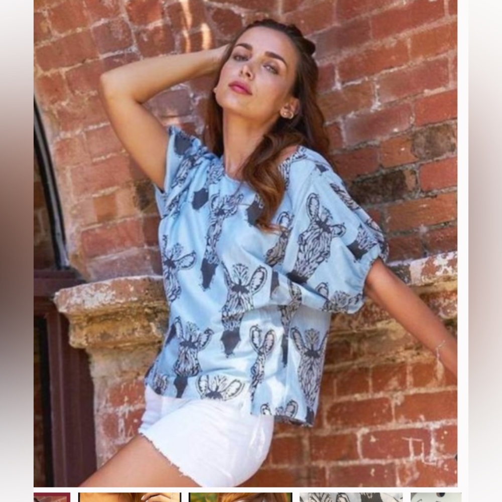 Anthropologie Eva Franco zebra top. NWT. Retail 138